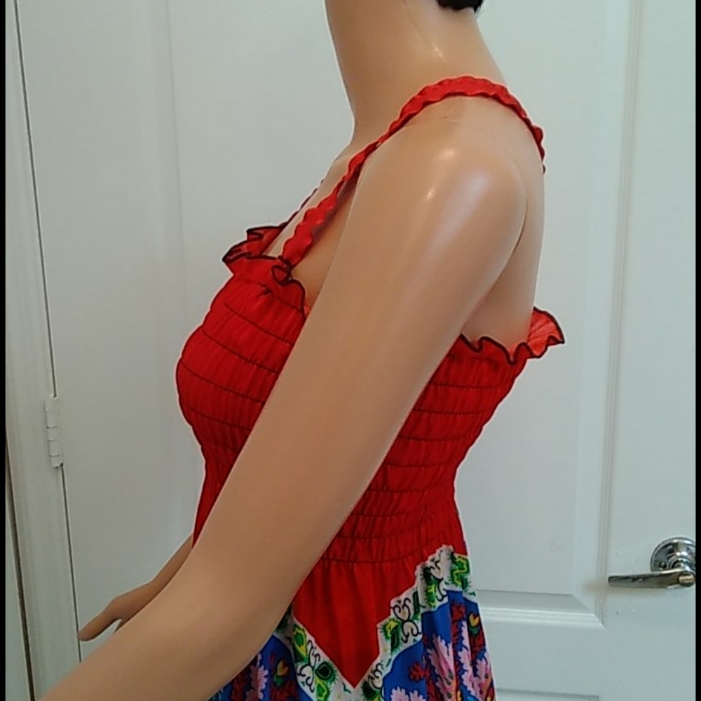 Colorful Sun Dress. Size M/L No Label - Picture 12 of 14
